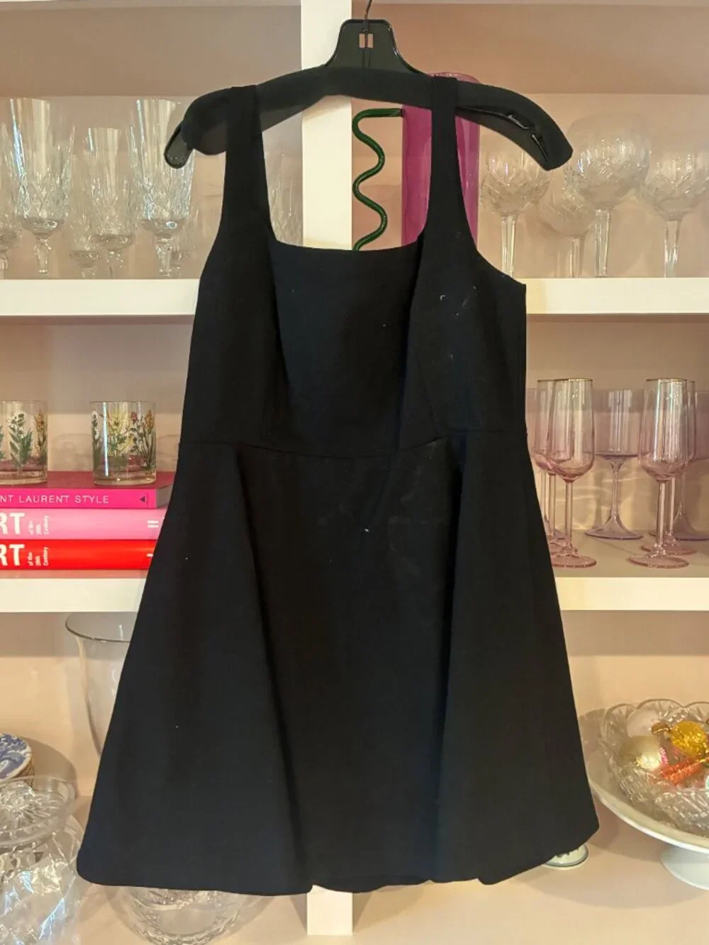 NWT Theory Women's Black Flared Mini Dress